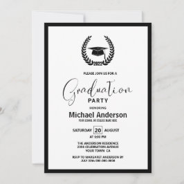 2022 Studentfest av andedräkt och kartong Inbjudningar