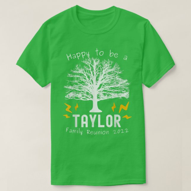 2022 Taylor Family Reunion Träd sommaren Party T Shirt (Design framsida)