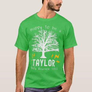 2022 Taylor Family Reunion Träd sommaren Party T Shirt