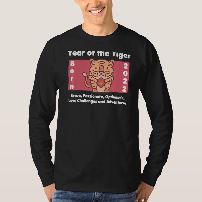 2022 tigerns födelsedag t shirt (Framsida)