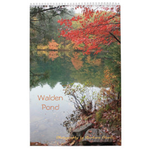 2022 Walden Pond: en sida 11 x 17 storlek Kalender