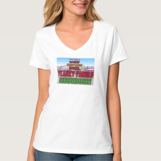 2022 YEANEY FAMILY REUNION BOARDWALK DESIGN T SHIRT (Framsida)