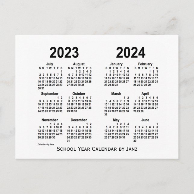 2023-2024 års vitbokskalender från Janz Vykort (Framsida)