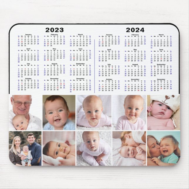 2023 - 2024 Calendar Anpassningsbar Family Photo M Musmatta (Framsidan)