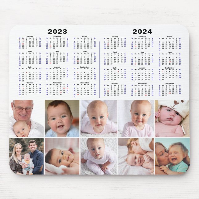 2023 - 2024 Calendar Anpassningsbar Family Photo M Musmatta (Framsidan)
