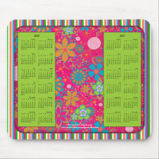 2023-2024 Calendar Mousepad, Grandmas Garden Grönt Musmatta