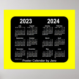 2023-2024 Gult Neon School Calendar från Janz Poster