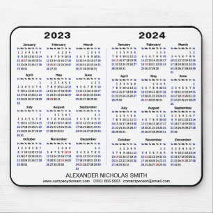 2023-2024 Kalenderns minimalistiska Anpassningsbar Musmatta