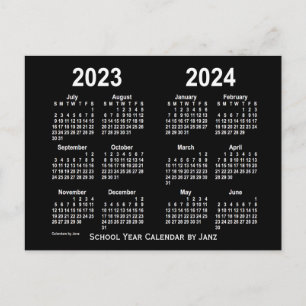 2023-2024 Neon White School Calendar av Janz Vykort