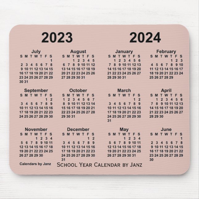 2023-2024 Skolårskalender av Janz Thistle Musmatta (Framsidan)