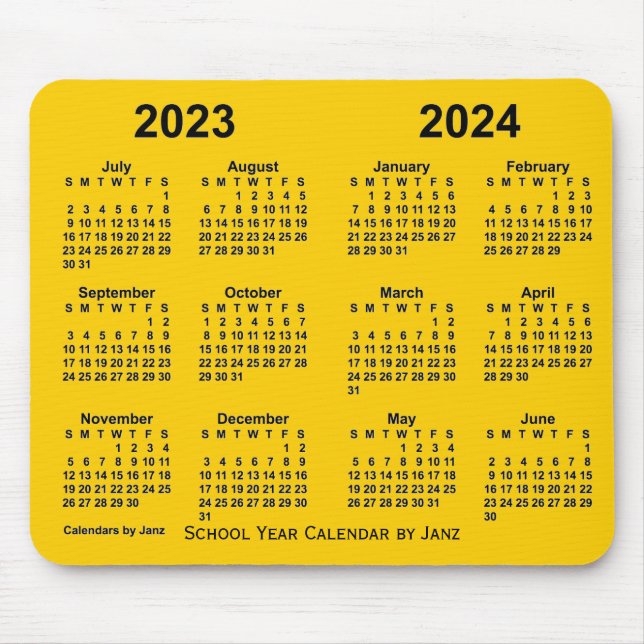 2023-2024 Skolårskalender från Janz Guld Musmatta (Framsidan)