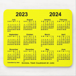 2023-2024 Skolårskalender från Janz Gult Musmatta