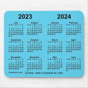 2023-2024 Skolårskalender från Janz Himlar Blue Musmatta