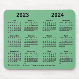 2023-2024 Skolårskalender från Janz Sea Grönt Musmatta
