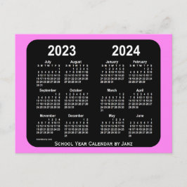 2023-2024 Violet Neon Mini School Calendar av Janz Vykort