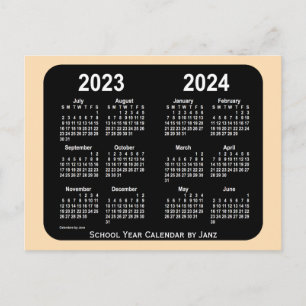 2023-2024 Wheat Neon Mini School Calendar från Jan Vykort