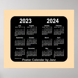 2023-2024 Wheat Neon School Calendar från Janz Poster