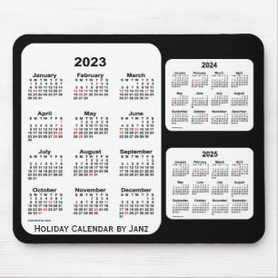 2023-2025 Black 3 Year Helgdag Calendar av Janz Musmatta