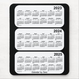 2023-2025 Svartvit treårskalender från Janz Musmatta