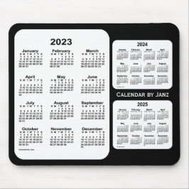 2023-2025 Svartvit treårskalender från Janz Musmatta