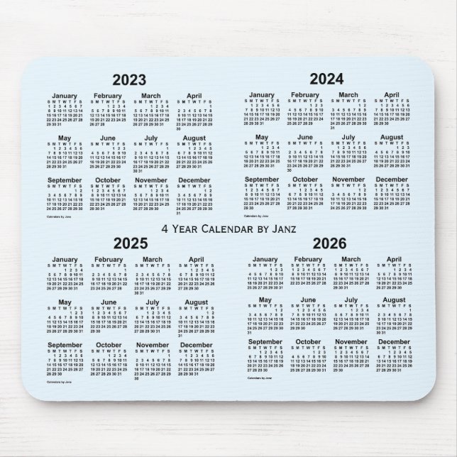 2023-2026 Alice Blue 4 Year Calendar av Janz Musmatta (Framsidan)
