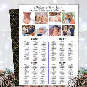 2023 - 2026 Calendar Modern Family 8 Photo Collage Julkort