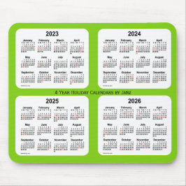 2023-2026 Helgdag Kalender från Janz Gult Grönt Musmatta