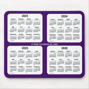 2023-2026 Lila 4-årskalender av Janz Mouse Pad Musmatta