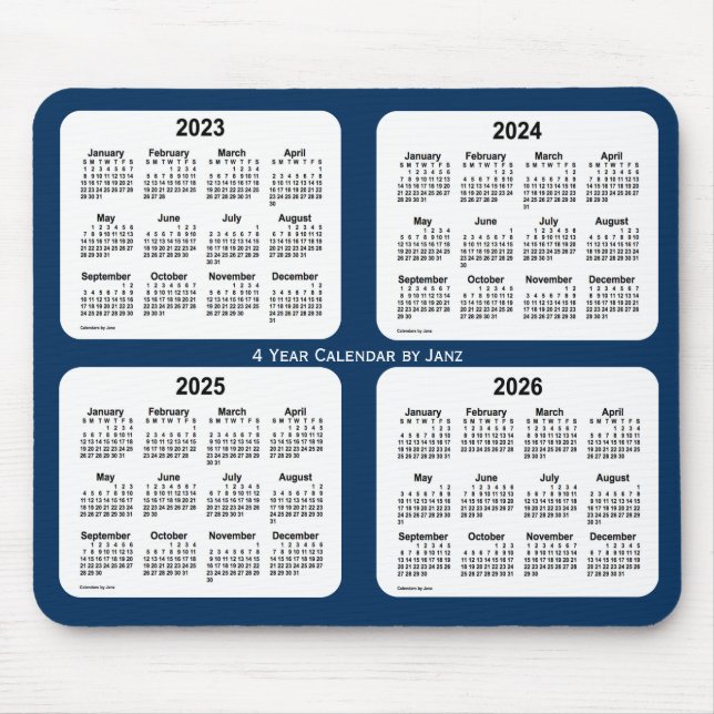 2023-2026 Polisbox Blue 4 Year Calendar by Janz Musmatta (Framsidan)