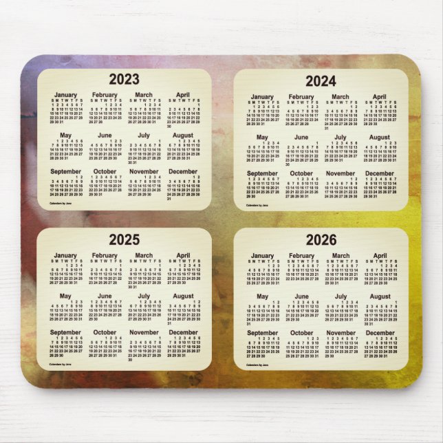2023-2026 Sol-temat: 4 års kalender från Janz Musmatta (Framsidan)