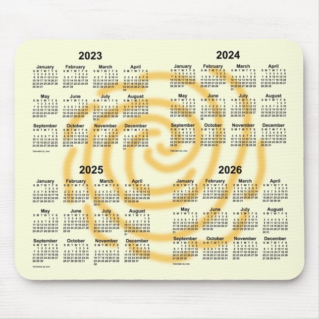 2023-2026 Sunny Days 4 Year Calendar by Janz Musmatta (Framsidan)