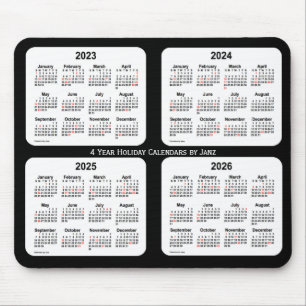 2023-2026 svartvita helgdagkalender vid Janz Musmatta