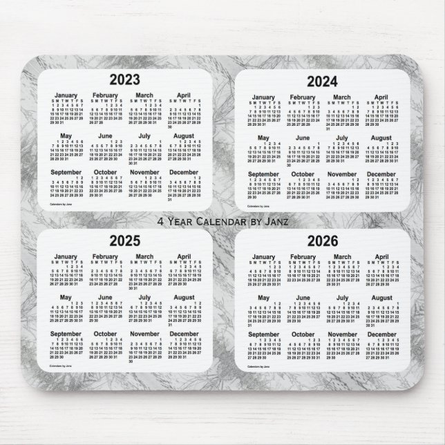 2023-2026 TextilGrått 4-årskalender från Janz Musmatta (Framsidan)