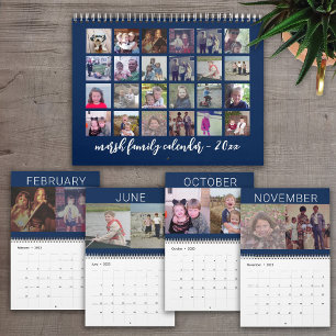 2023 - 24 foto - 2 per månads modern familj - flot kalender