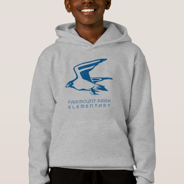 2023-24 Grått Boys Hoodie T Shirt (Framsida)