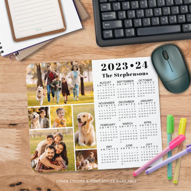 2023-24 Skolkalender 6 Foton Personlig Musmatta (Skapare uppladdad)