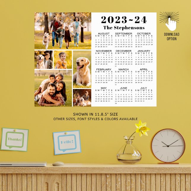 2023-24 Skolkalender 6 Foton Personlig Poster (Skapare uppladdad)