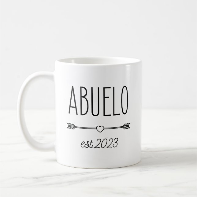2023 Abuelo Gravid Meddelande om spanska farfar Kaffemugg (Vänster)