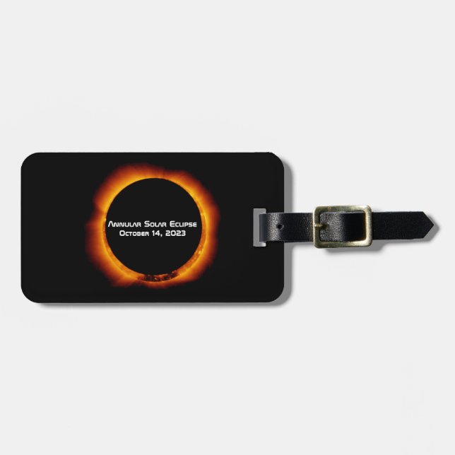 2023 Annular Solar Eclipse Bagagebricka (Horisontell Framsida)