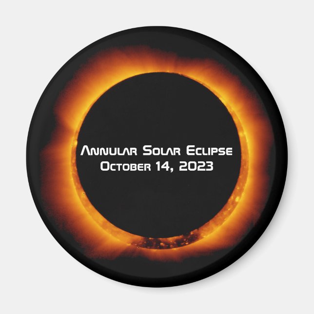 2023 Annular Solar Eclipse Magnet (Framsidan)