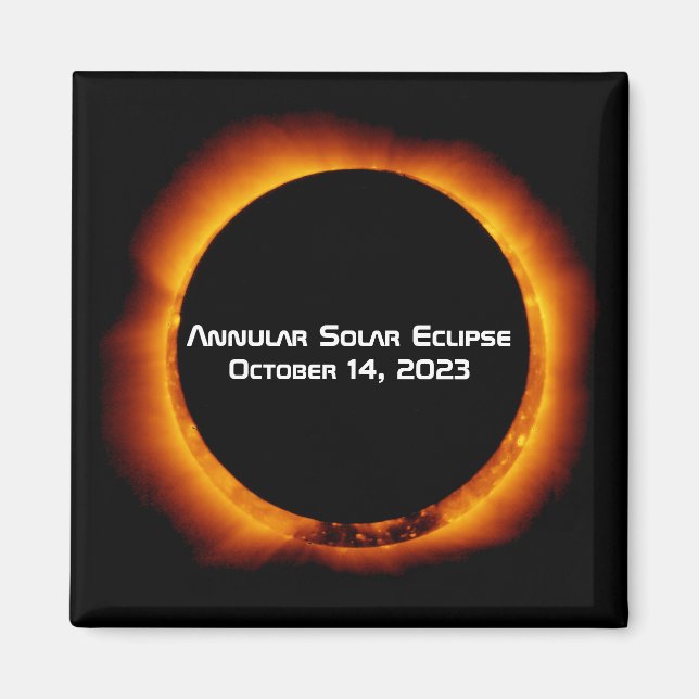 2023 Annular Solar Eclipse Magnet (Framsidan)