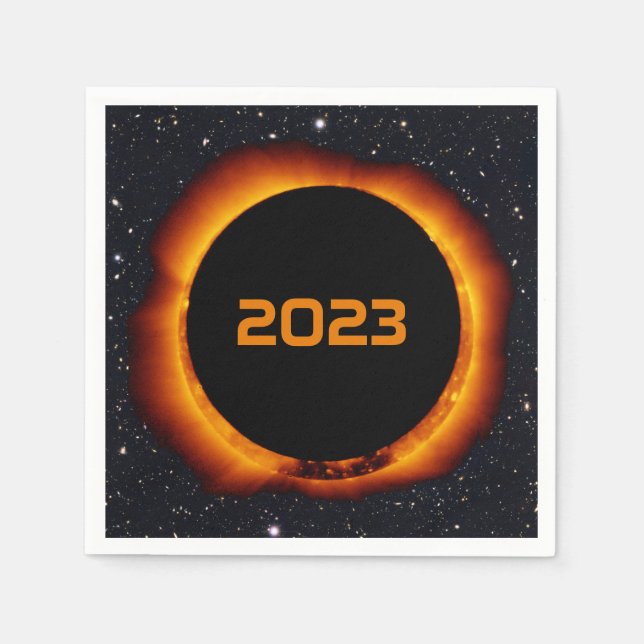 2023 Annular Solar Eclipse Pappersservett (Framsidan)