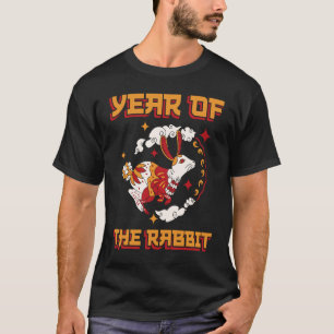2023 År Kanin Katt Kinesiska Nyår T Shirt