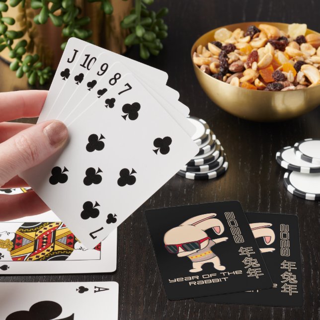 2023 ÅRET FÖR RABBIT-kinesernas nya presentidé Casinokort (På plats)