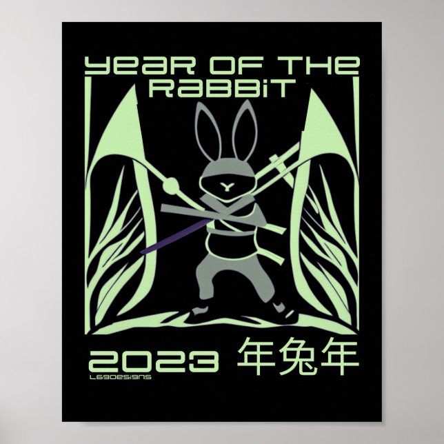 2023 ÅRET FÖR RABBIT-kinesernas nya presentidé Poster (Framsidan)