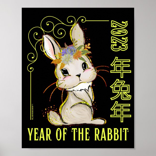 2023 ÅRET FÖR RABBIT-kinesernas nya presentidé Poster (Framsidan)
