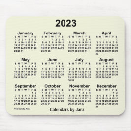 2023 års Beige-kalender av Janz Mouse Pad Musmatta