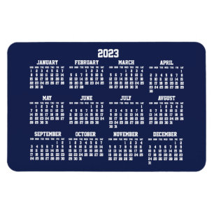 2023 års blåkalender för marint fiske magnet