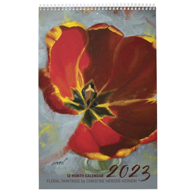 2023 års blommålningskalender kalender (Omslag)