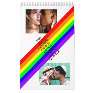 2023 års kalender för HBT TQ Gay pride Rainbow Fär